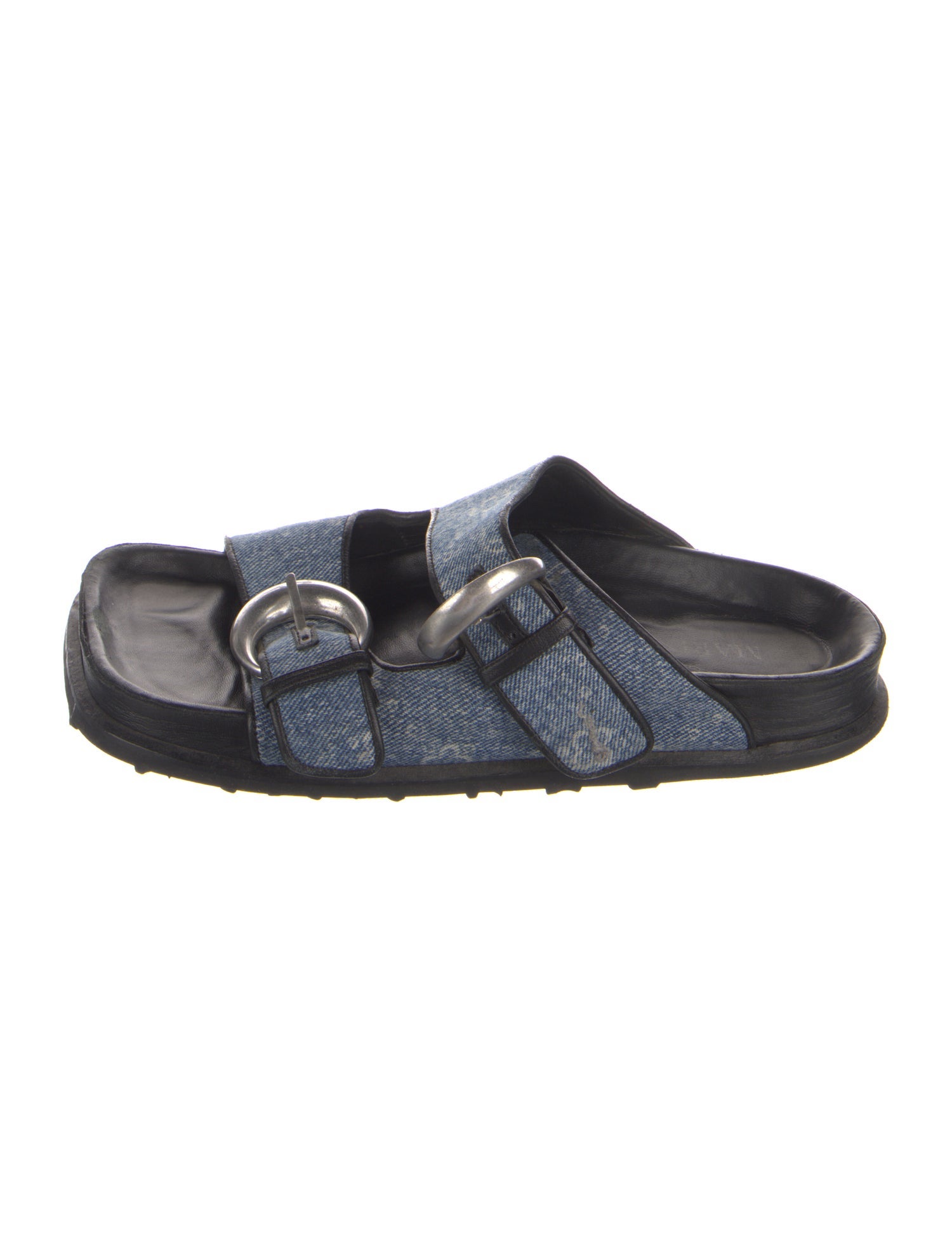 Marine Serre Leather Slides