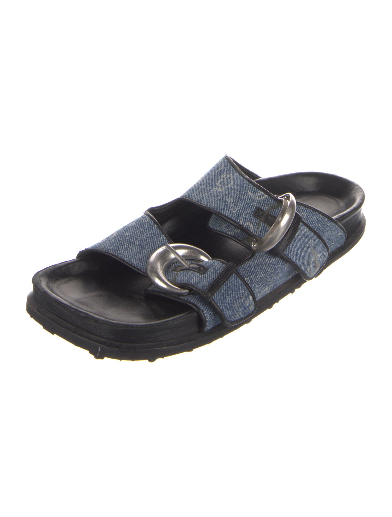 Marine Serre Leather Slides