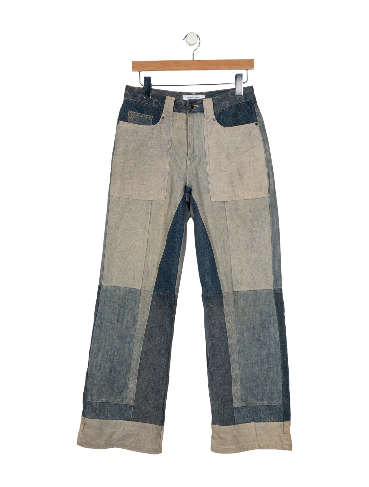 Marine Serre High-Rise Wide Leg Jeans