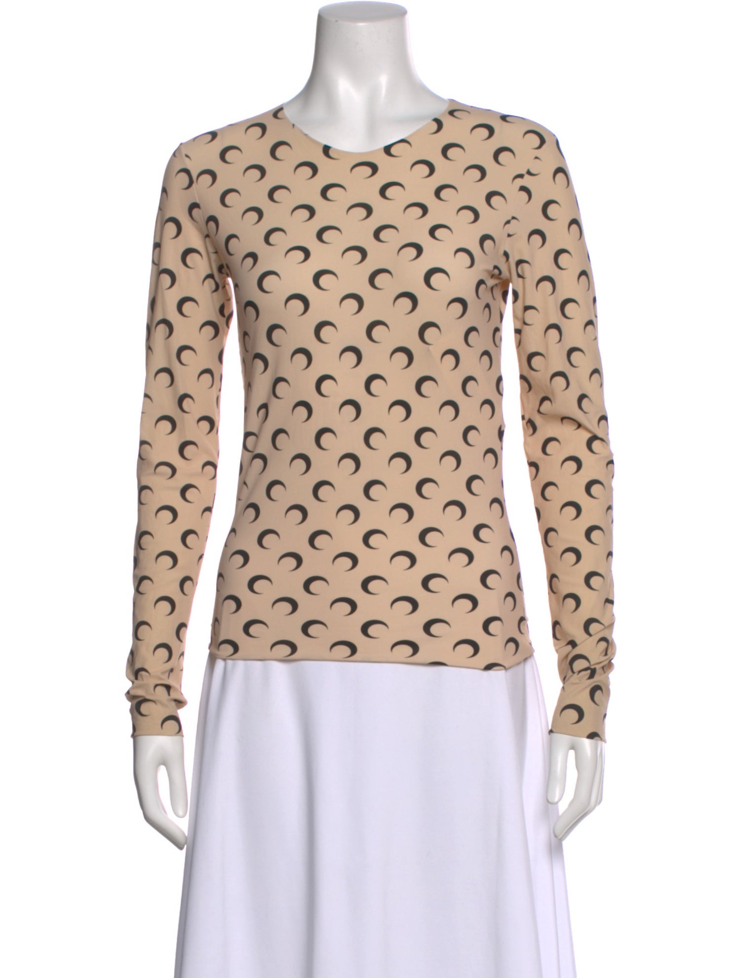 Marine Serre Printed Crew Neck Top