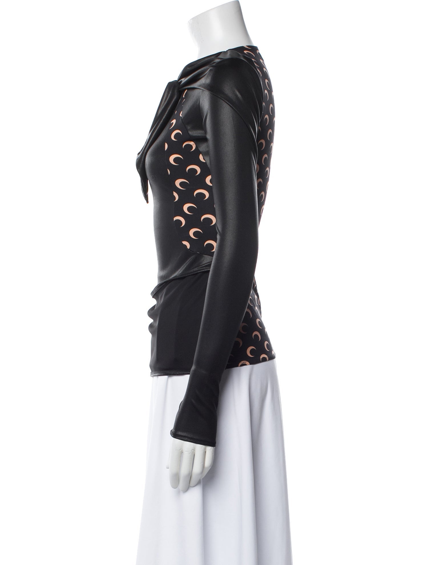 Marine Serre Gold Line Crew Neck Top