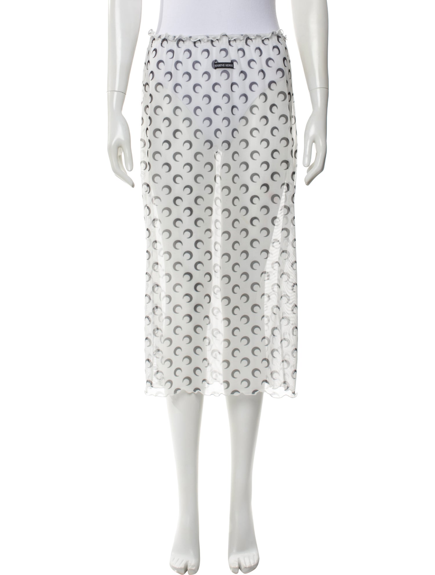 Marine Serre Printed Midi Length Skirt