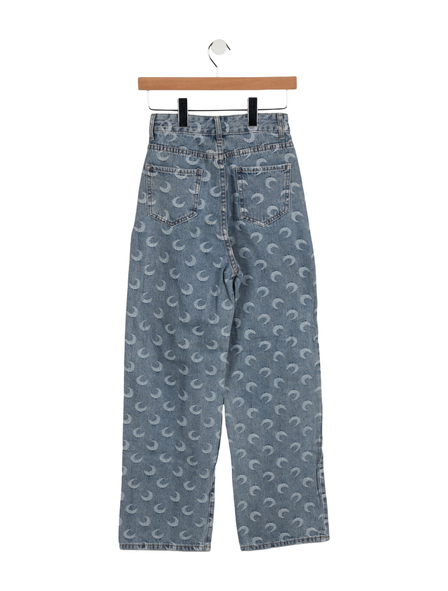 Marine Serre High-Rise Wide Leg Jeans