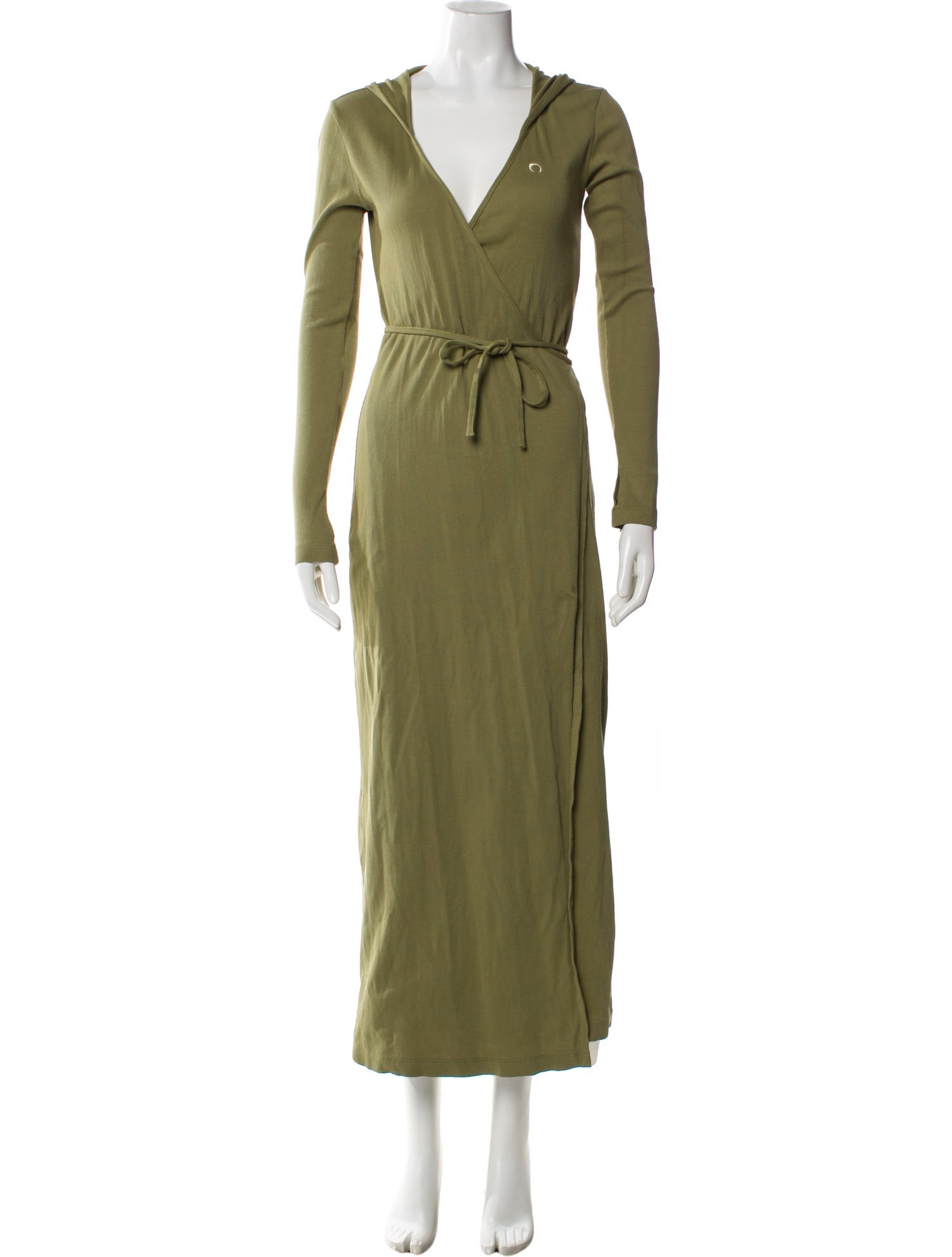 Marine Serre V-Neck Long Dress