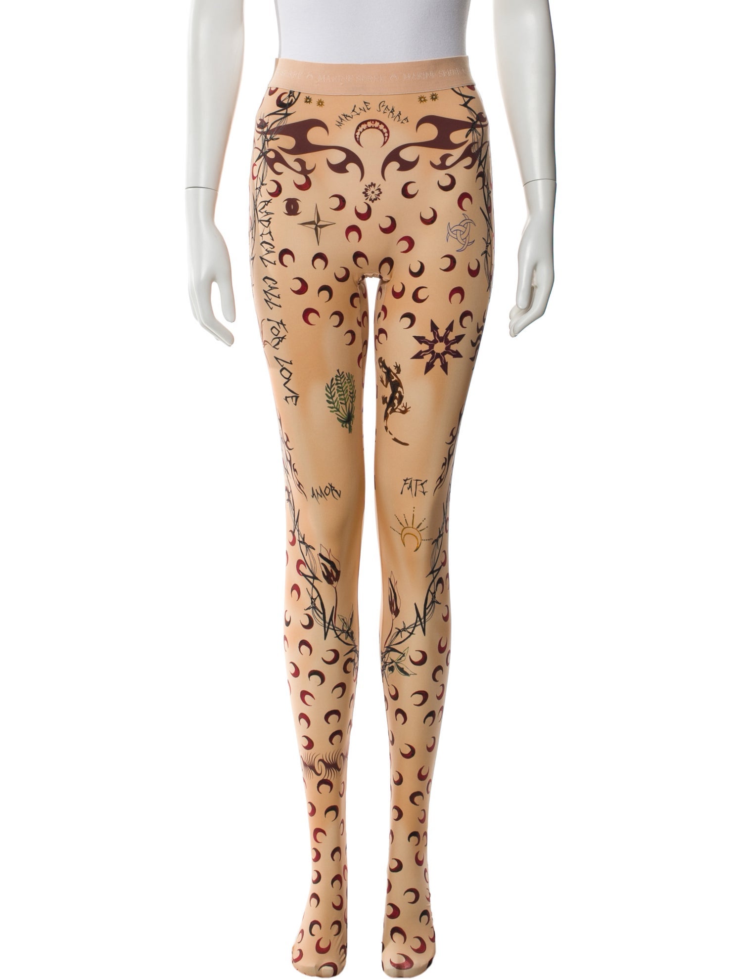 Marine Serre Printed Skinny Leg Pants