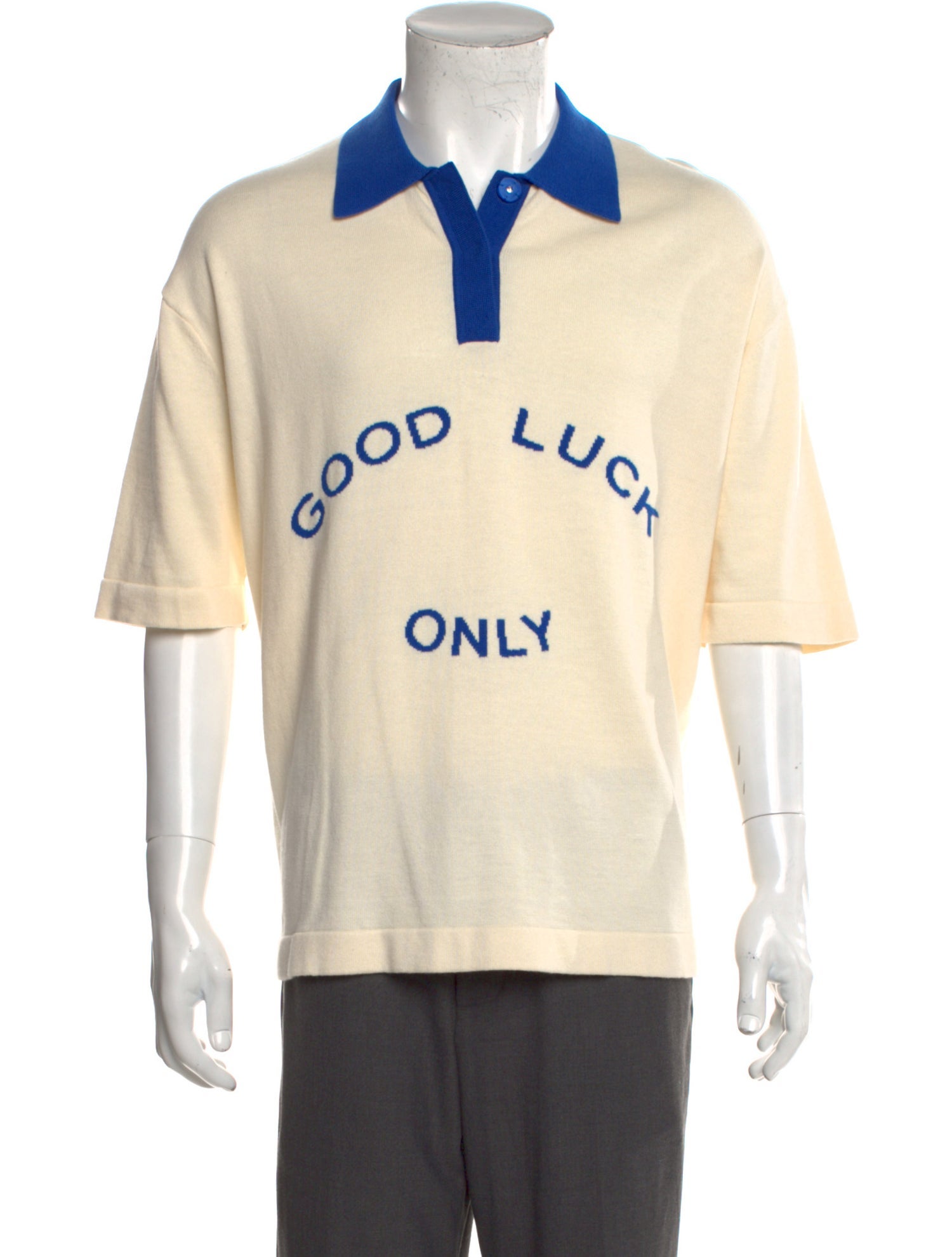 Mr. SATURDAY Graphic Print Mock Neck Polo Sweater w/ Tags