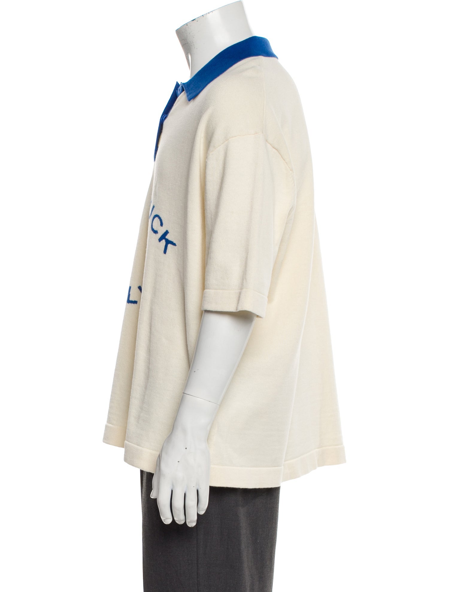 Mr. SATURDAY Graphic Print Collar Polo Sweater w/ Tags