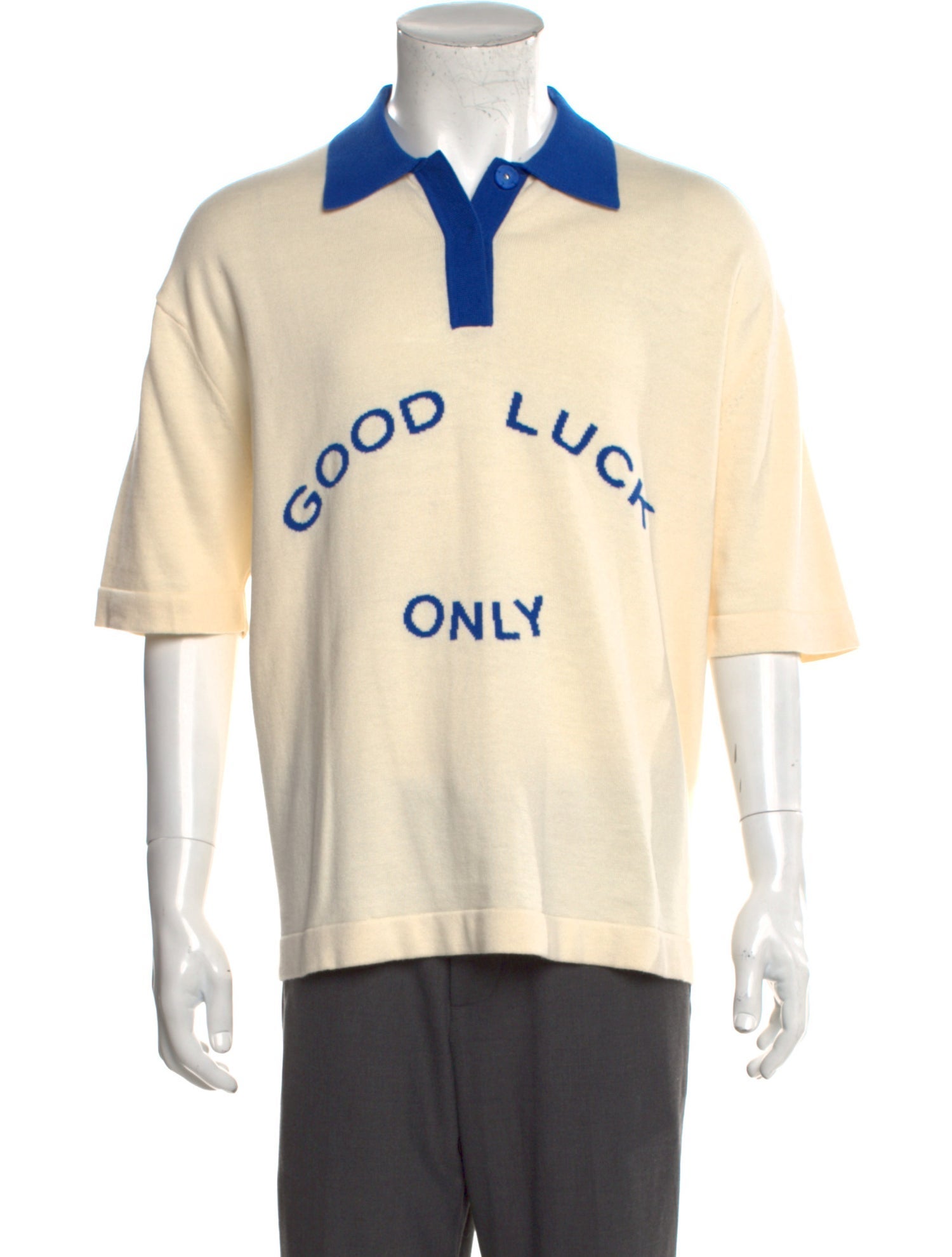 Mr. SATURDAY Graphic Print Mock Neck Polo Sweater w/ Tags