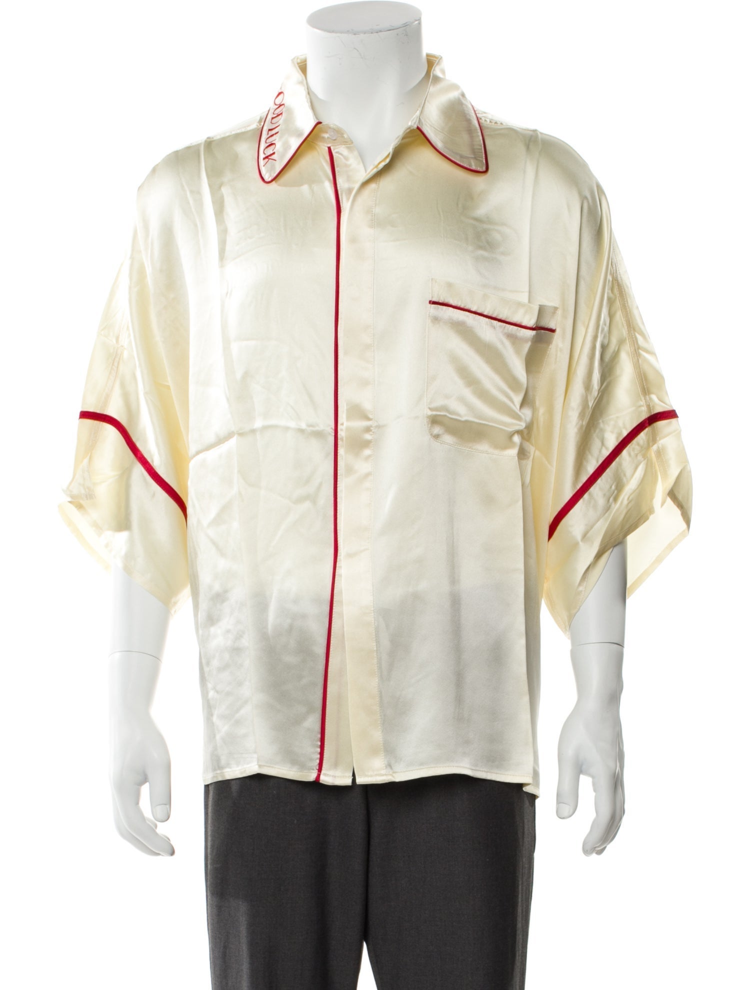 Mr. SATURDAY Colorblock Pattern Embroidered Accent Pajama Top w/ Tags