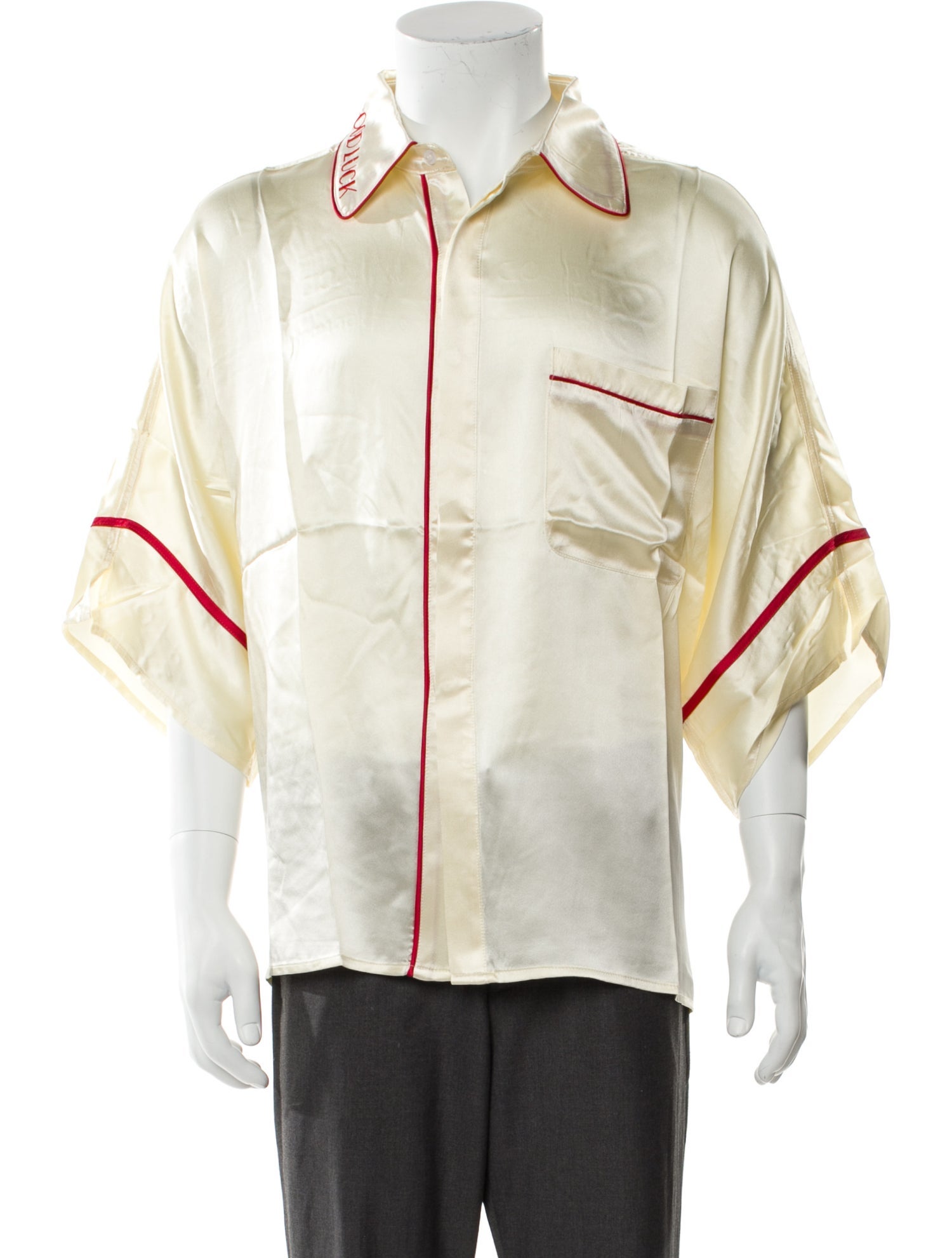 Mr. SATURDAY Colorblock Pattern Embroidered Accent Pajama Top