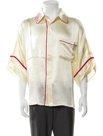 Mr. SATURDAY Colorblock Pattern Embroidered Accent Pajama Top