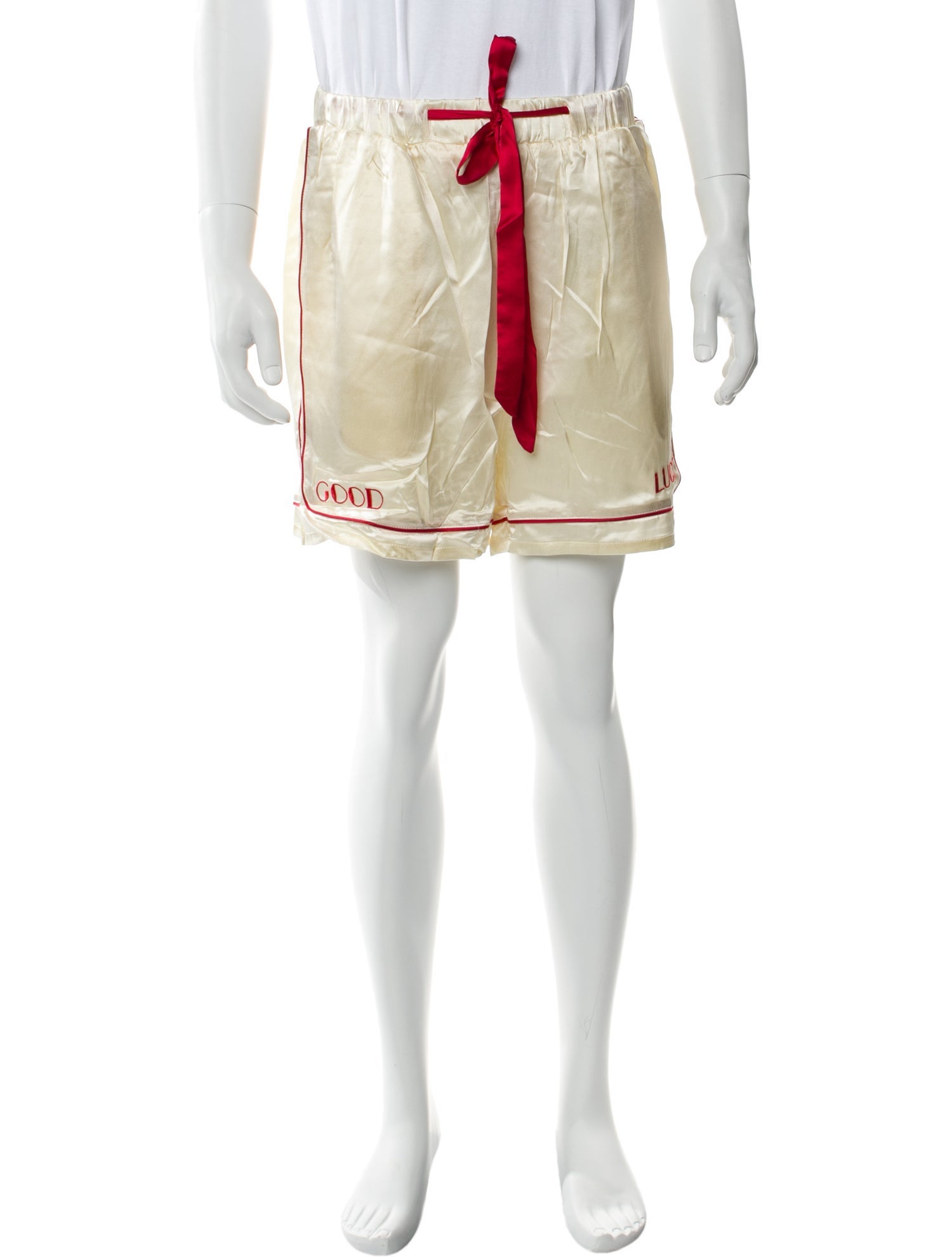 Mr. SATURDAY Silk Embroidered Accent Lounge Bottoms w/ Tags