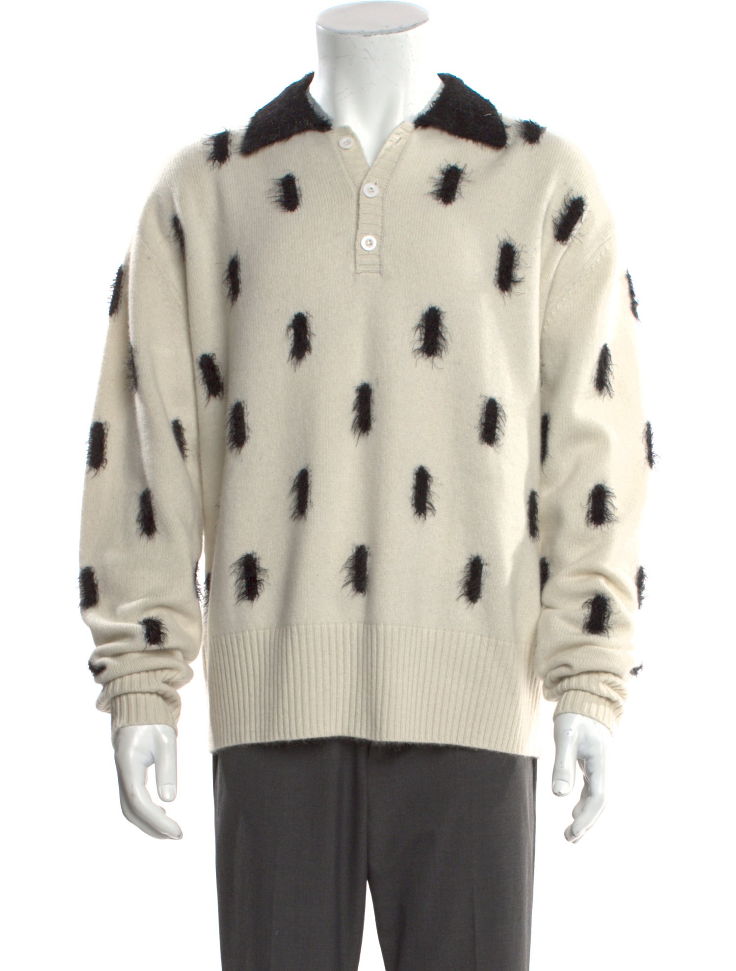 Mr. SATURDAY Polka Dot Print Collar Pullover w/ Tags