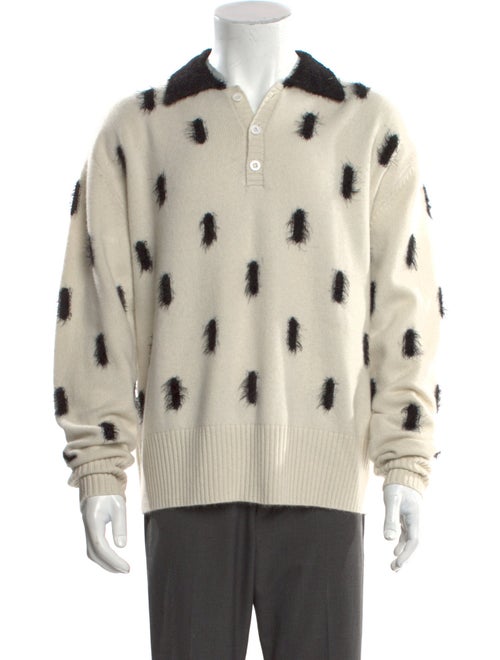 Mr. SATURDAY Polka Dot Print Collar Cardigan