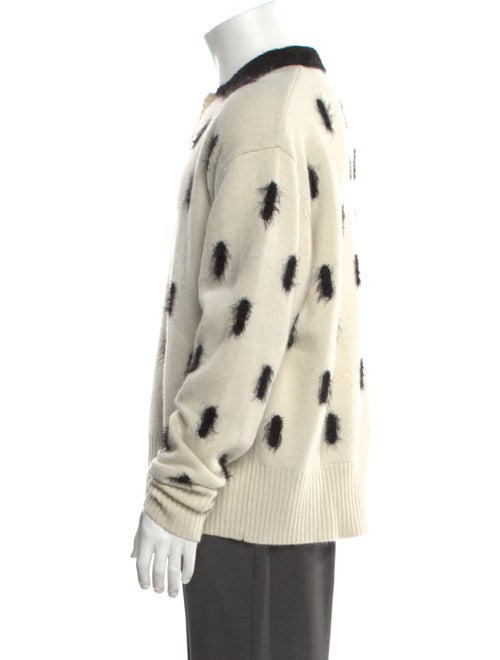 Mr. SATURDAY Polka Dot Print Collar Cardigan