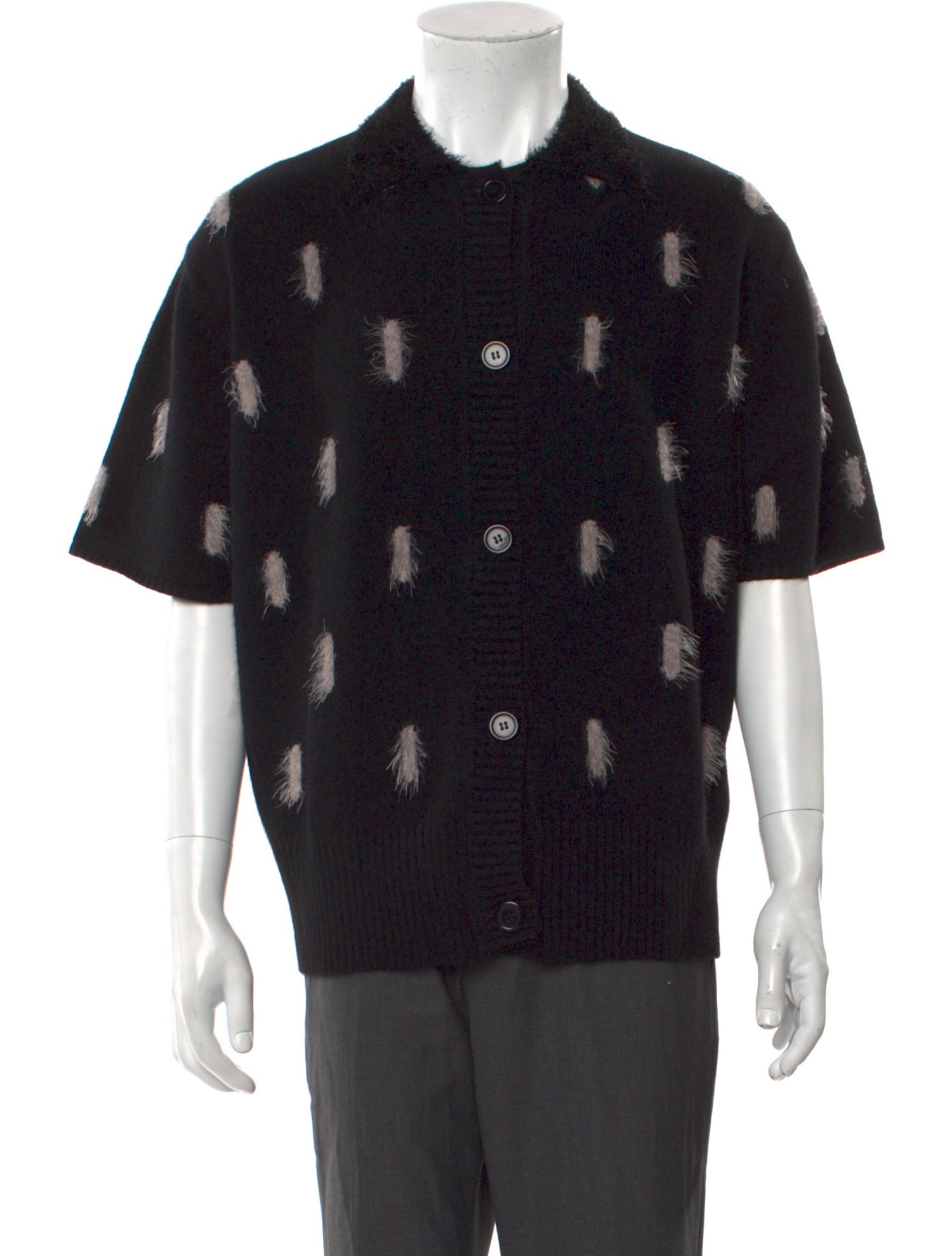 Mr. SATURDAY Printed Collar Polo Sweater