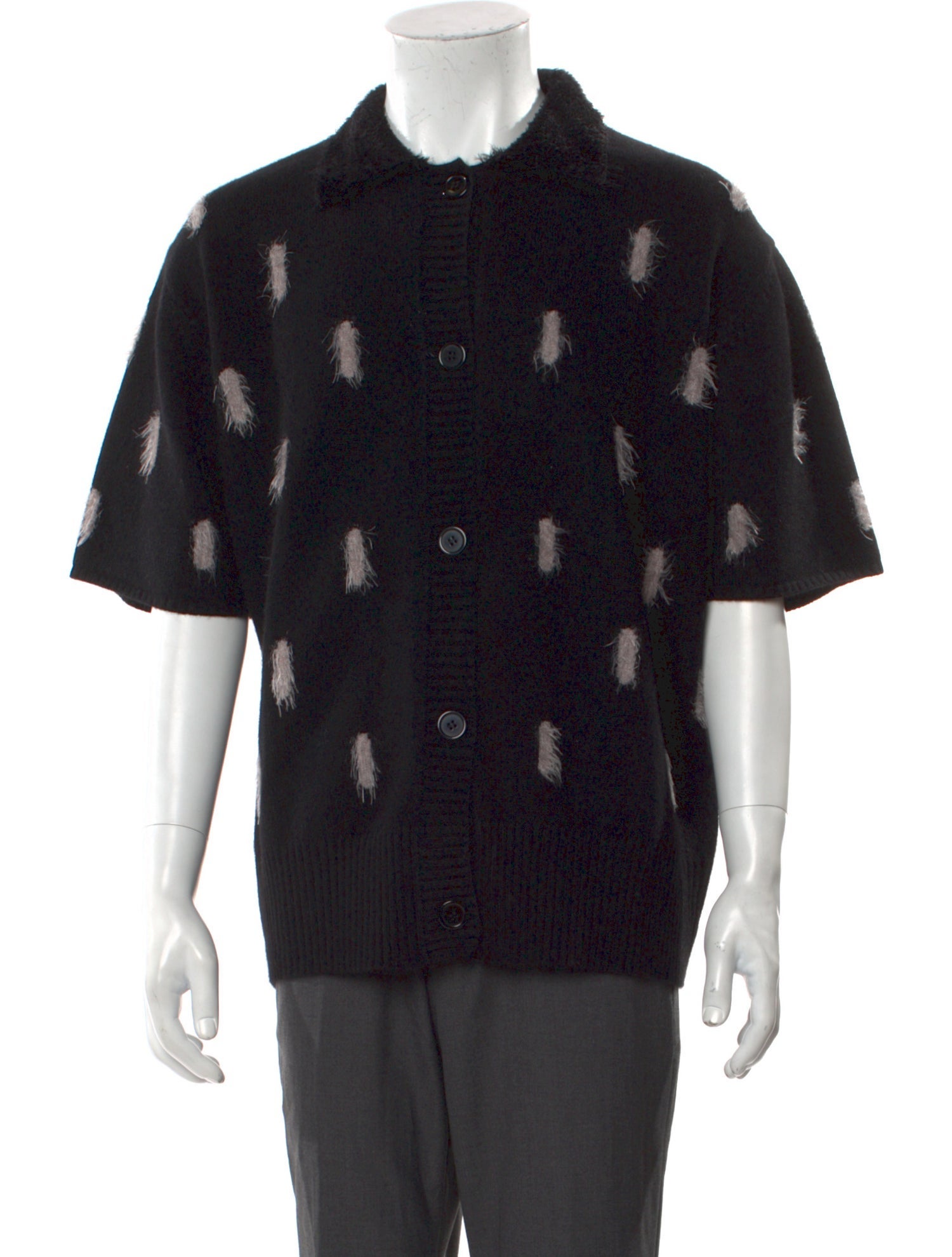 Mr. SATURDAY Printed Collar Polo Sweater