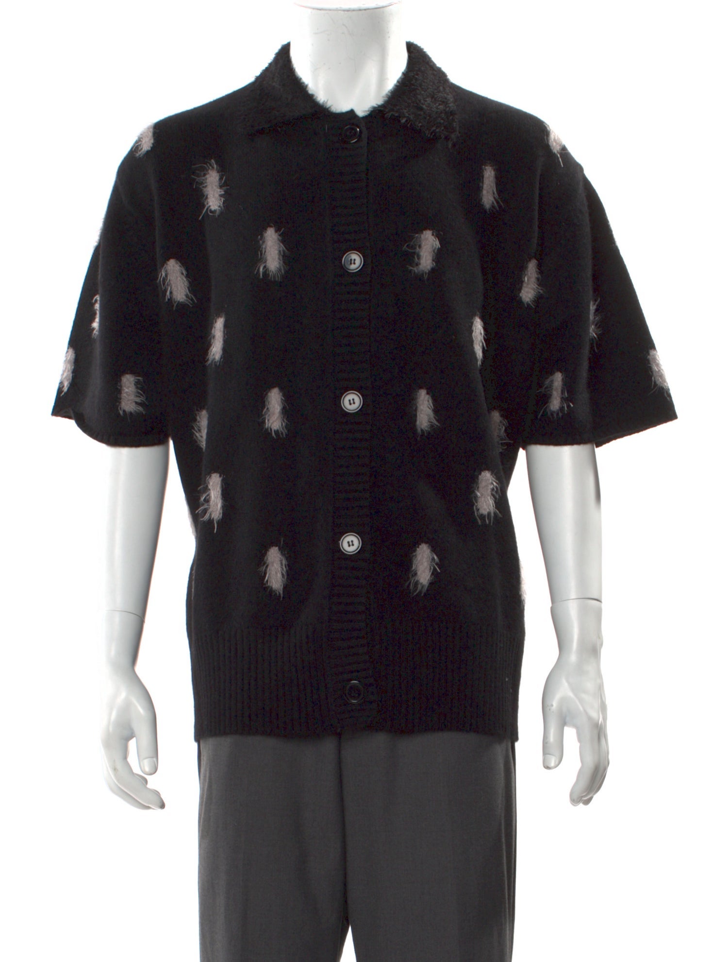 Mr. SATURDAY Collar Three-Quarter Sleeve Polo Sweater