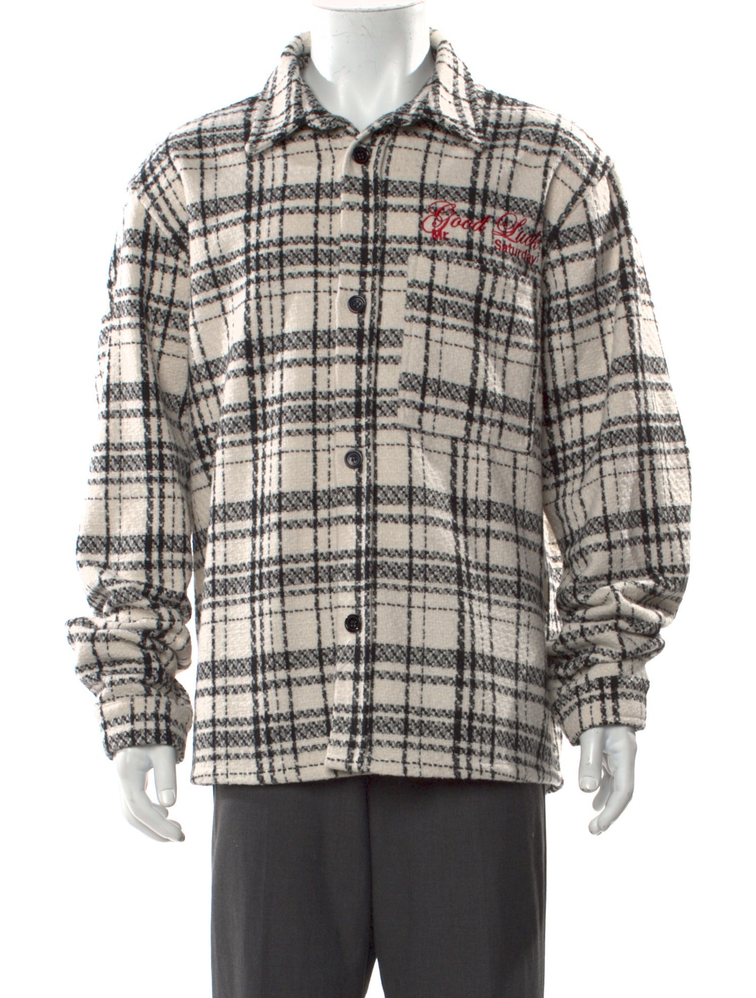 Mr. SATURDAY Plaid Print Long Sleeve Shirt