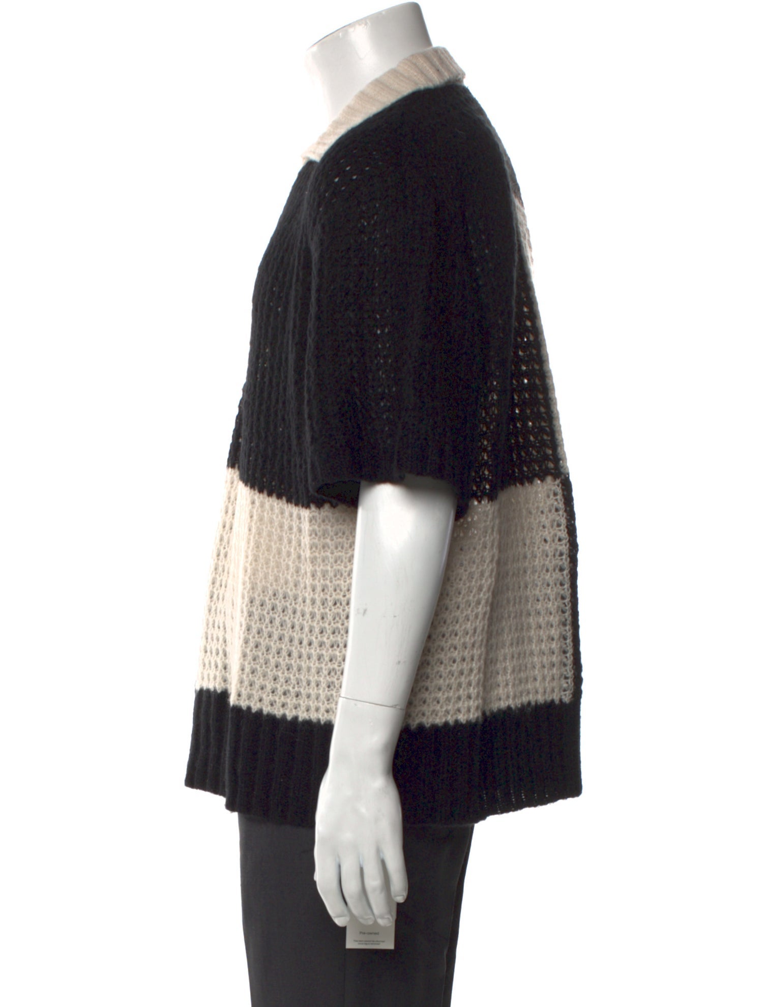 Mr. SATURDAY Colorblock Pattern Collar Polo Sweater