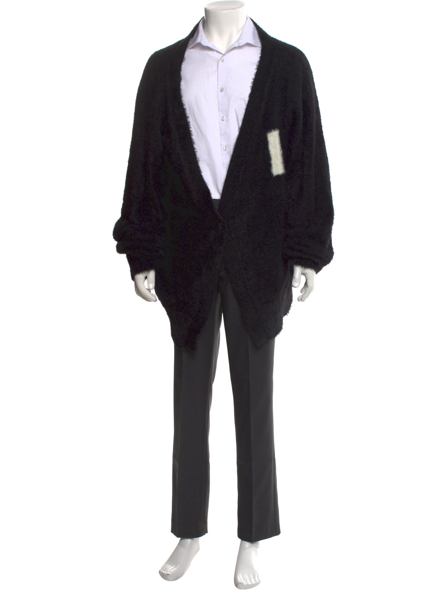 Mr. SATURDAY Colorblock Pattern V-Neck Cardigan