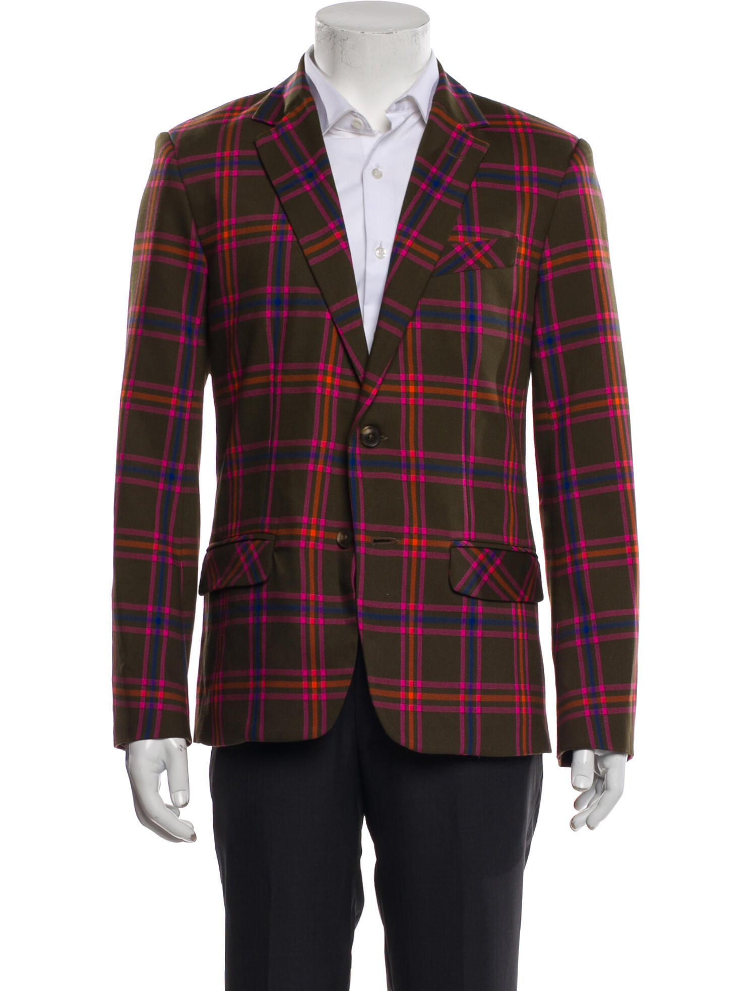 Mr. Turk Plaid Print Blazer