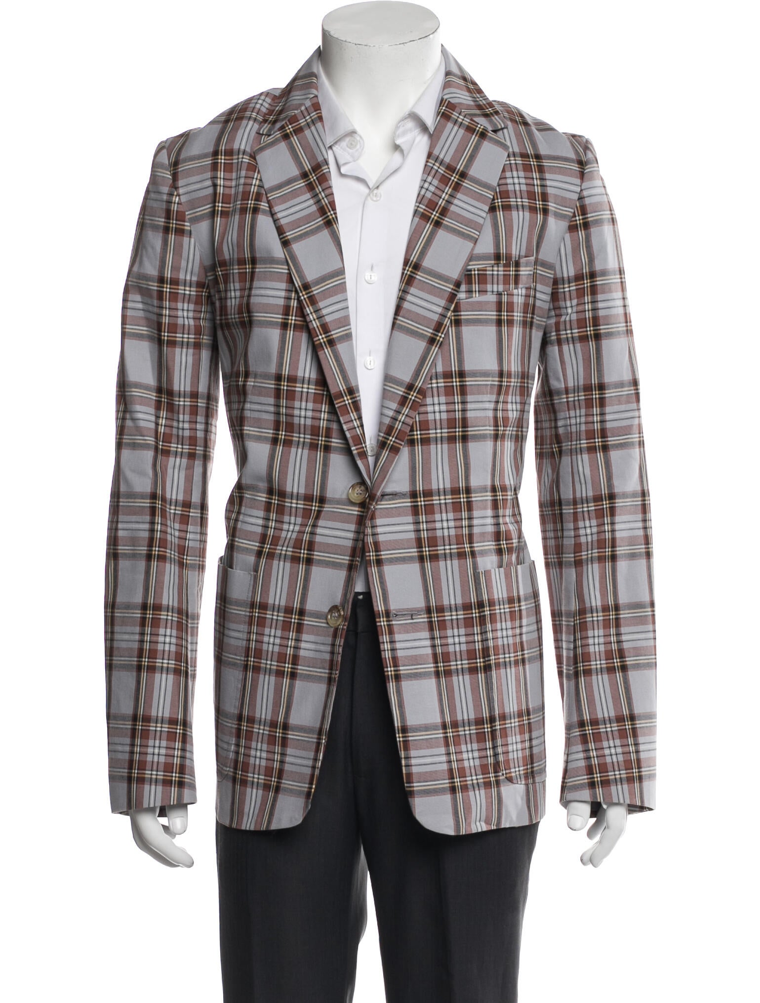 Mr. Turk Plaid Print Blazer