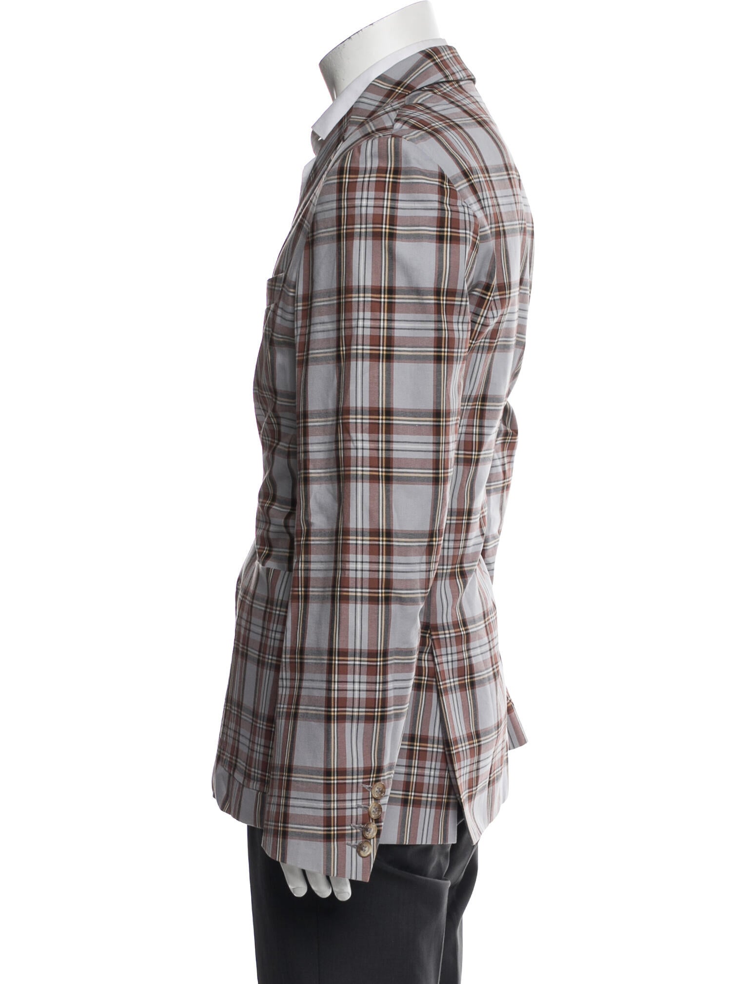 Mr. Turk Plaid Print Blazer