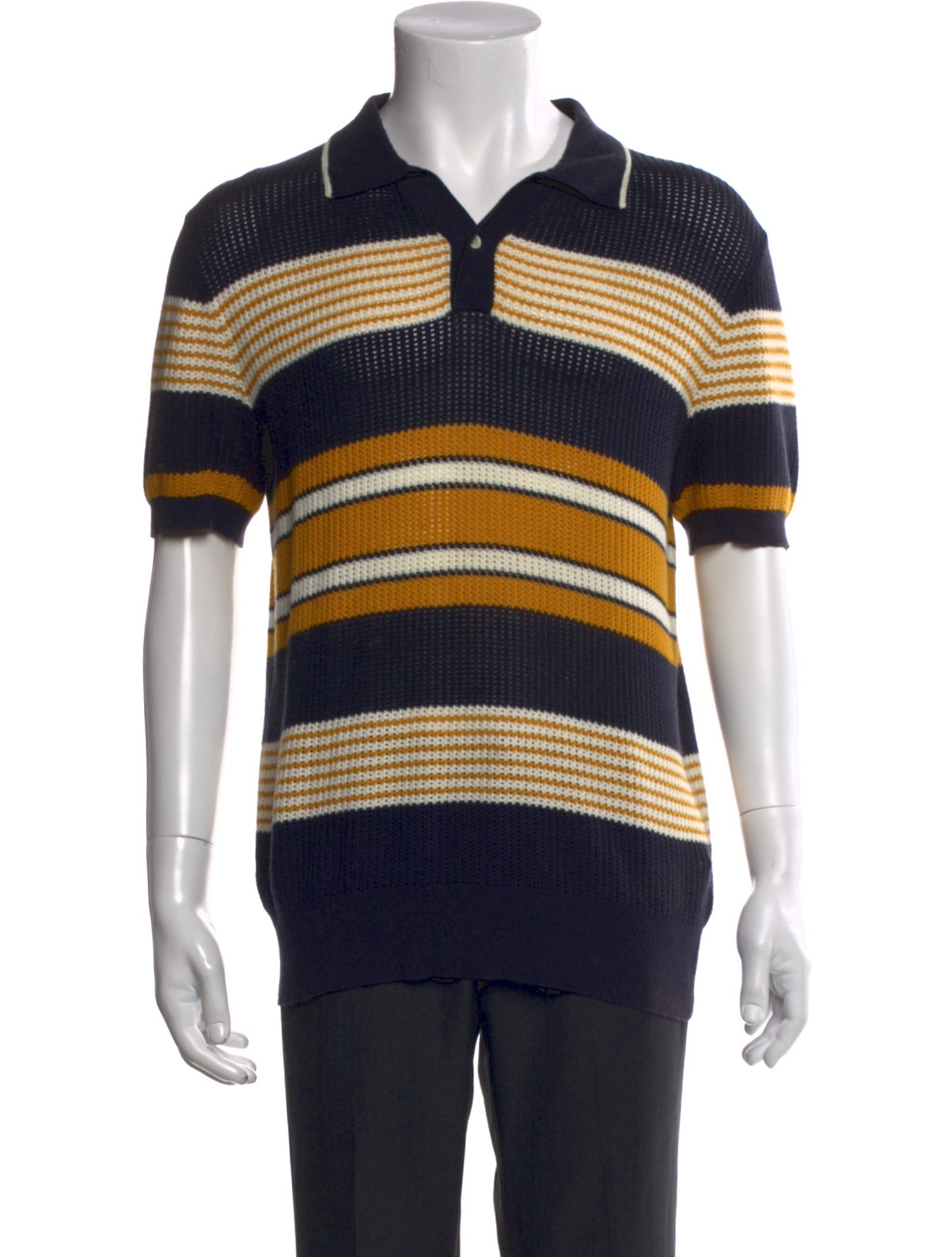 Mr. Turk Striped Crew Neck Polo Sweater