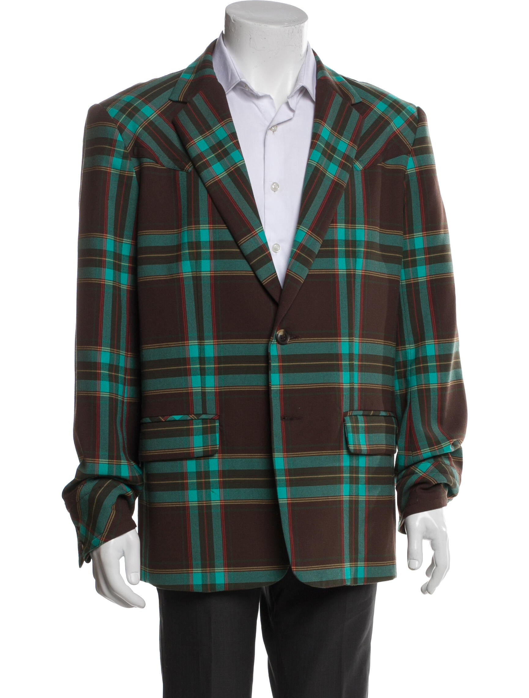 Mr. Turk Plaid Print Blazer