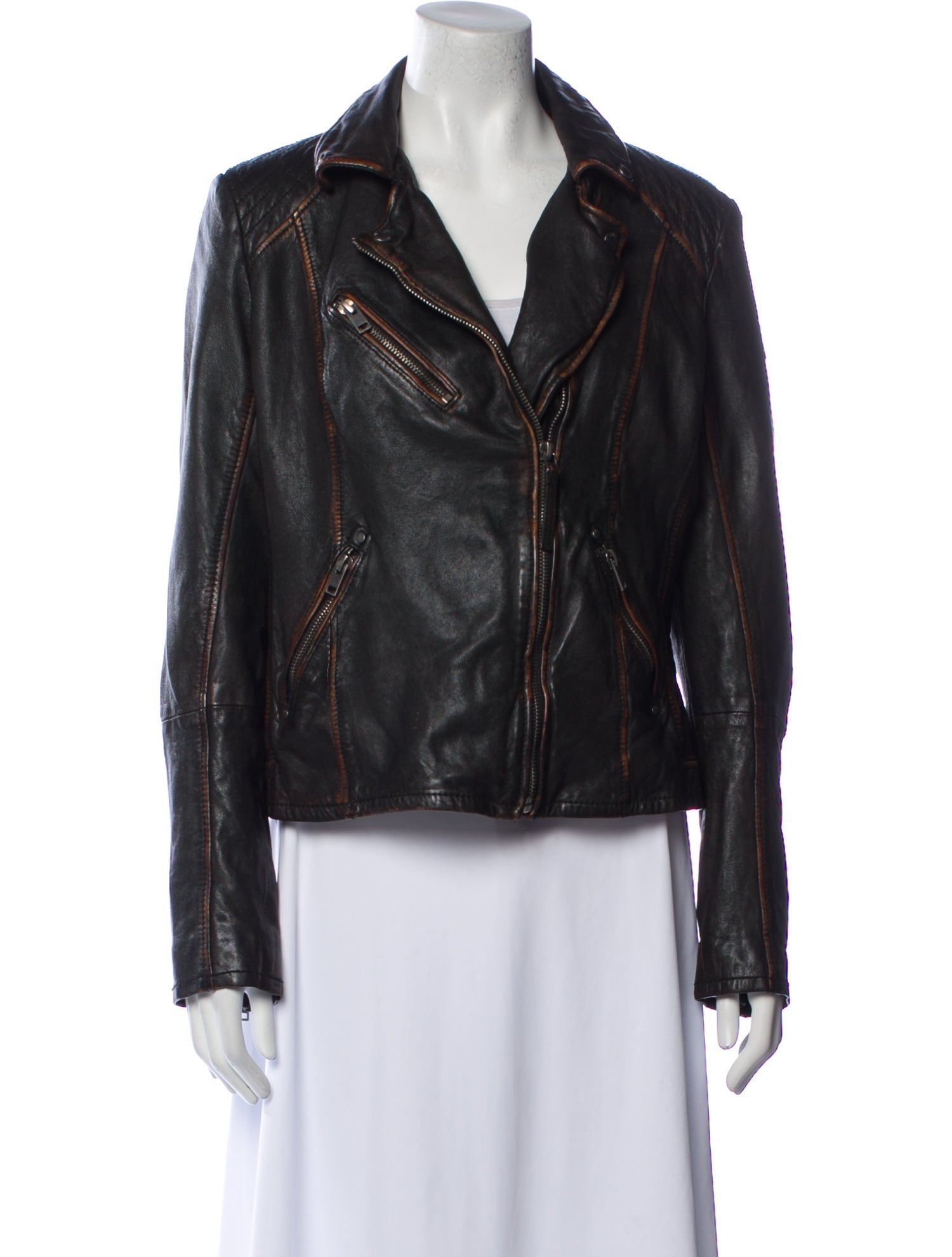Mauritius Lamb Leather Biker Jacket