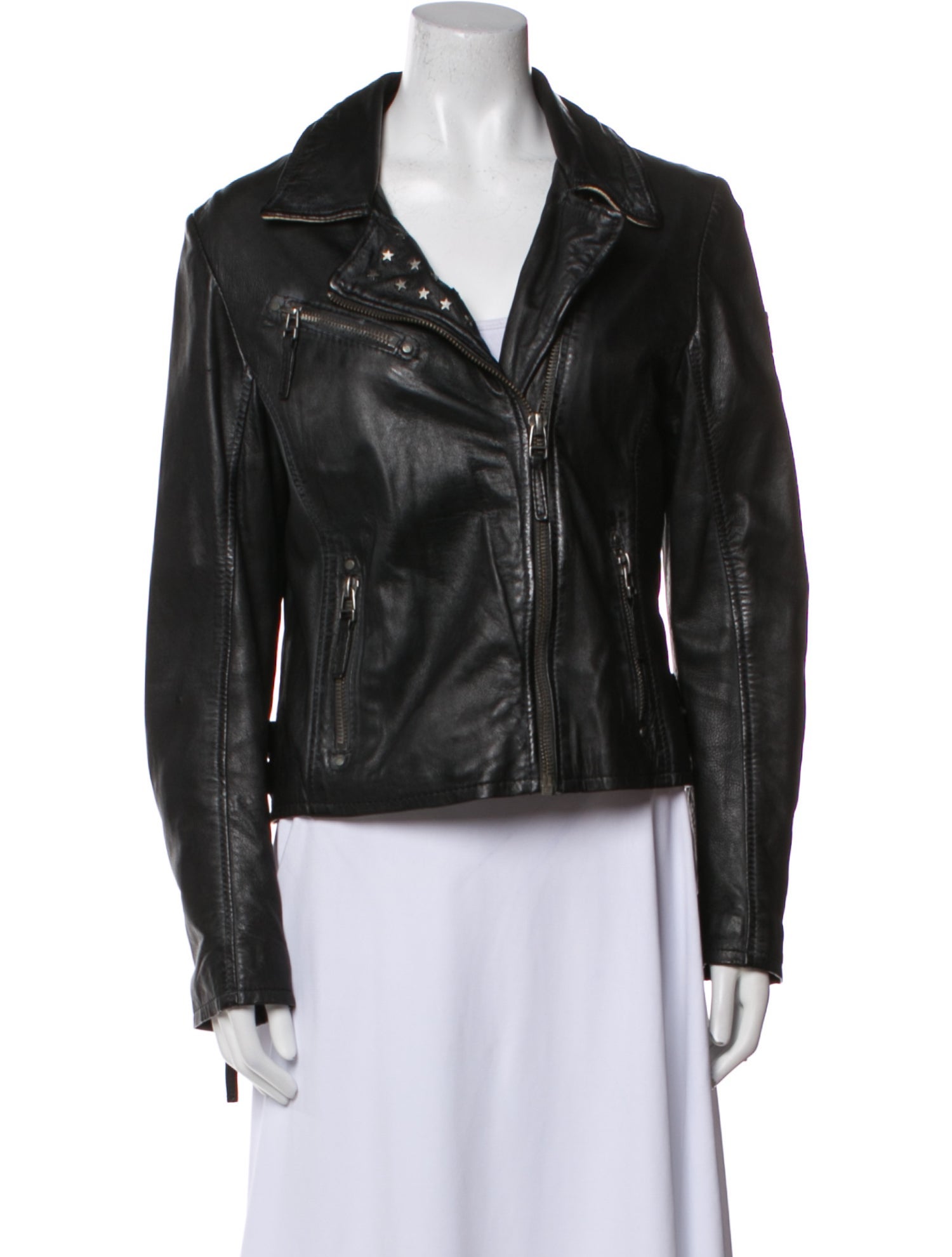 Mauritius Lamb Leather Biker Jacket