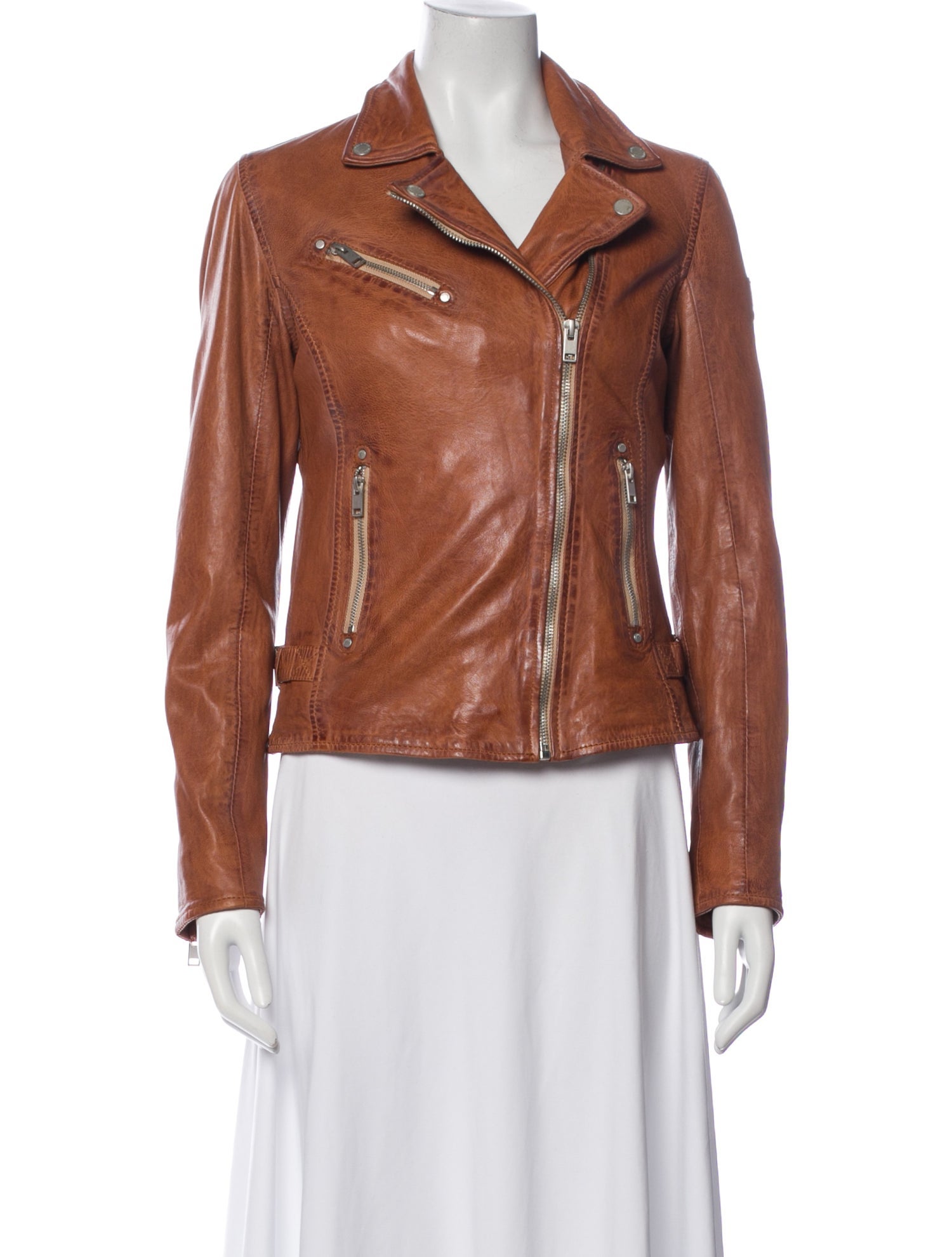 Mauritius Lamb Leather Biker Jacket