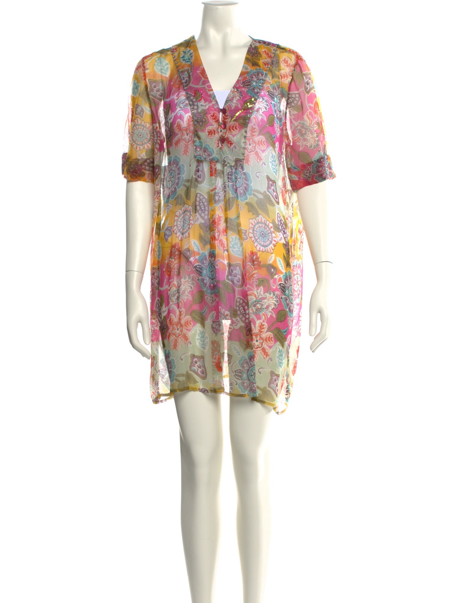 Mauritius Floral Print Mini Dress
