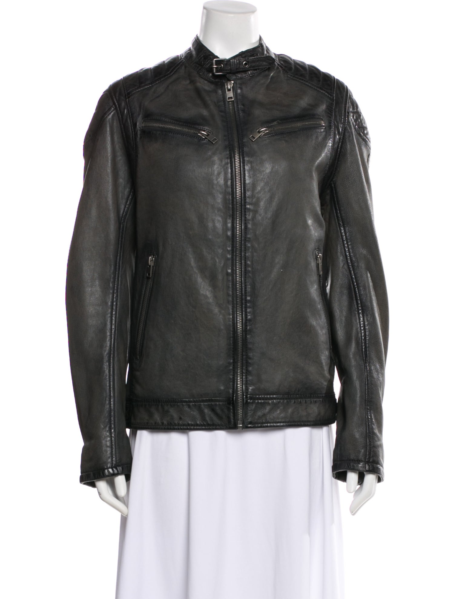 Mauritius Lamb Leather Biker Jacket