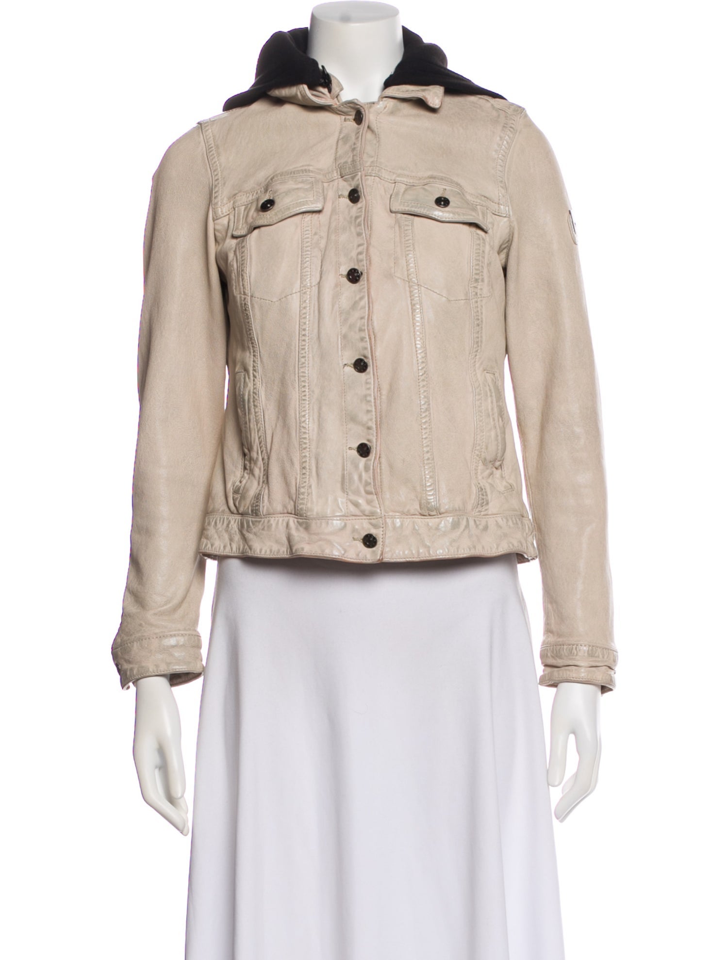 Mauritius Lamb Leather Denim Jacket