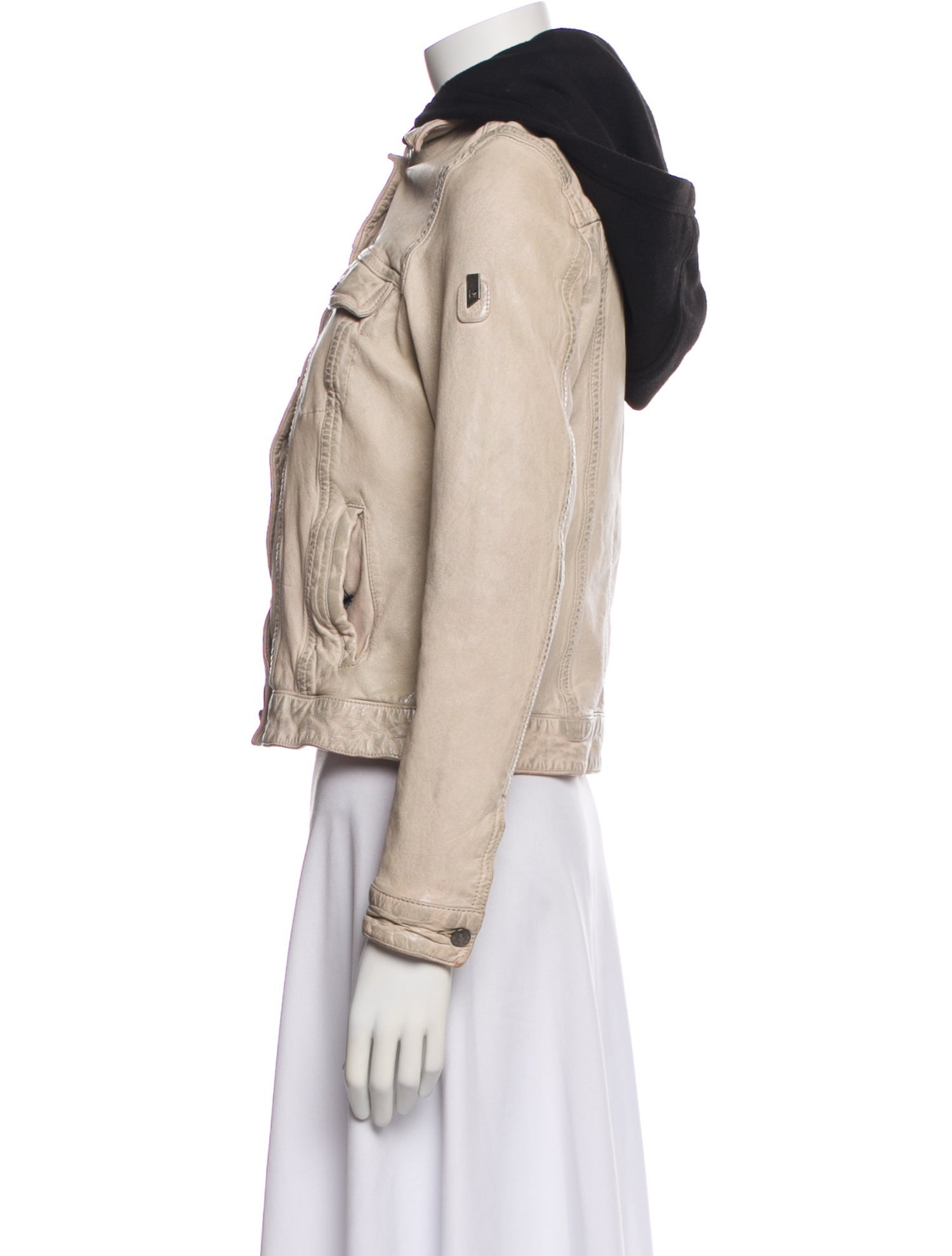 Mauritius Lamb Leather Denim Jacket