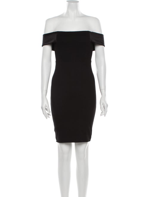 Mason Off-The-Shoulder Mini Dress Black