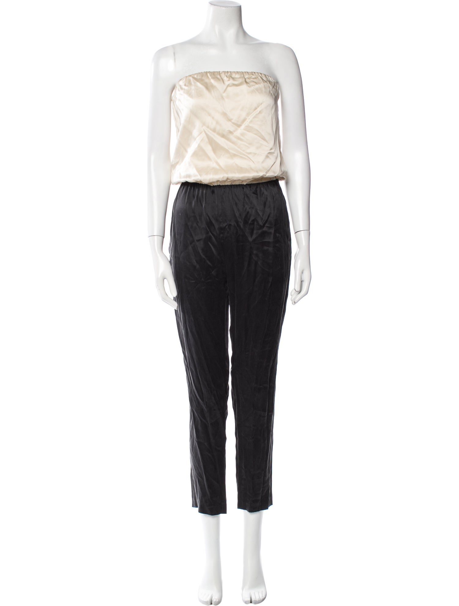 Mason Colorblock Pattern Strapless Jumpsuit