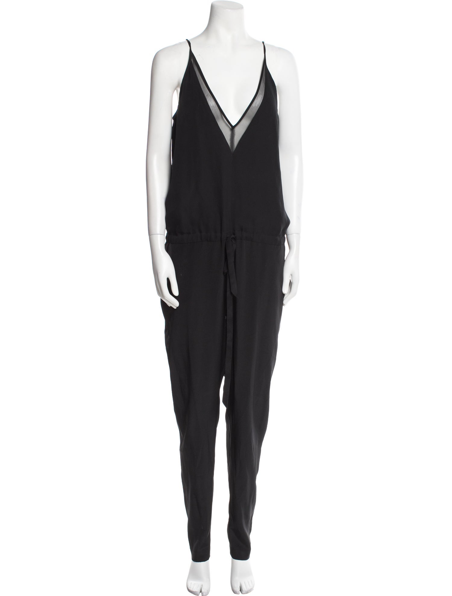 Mason Silk Plunge Neckline Jumpsuit