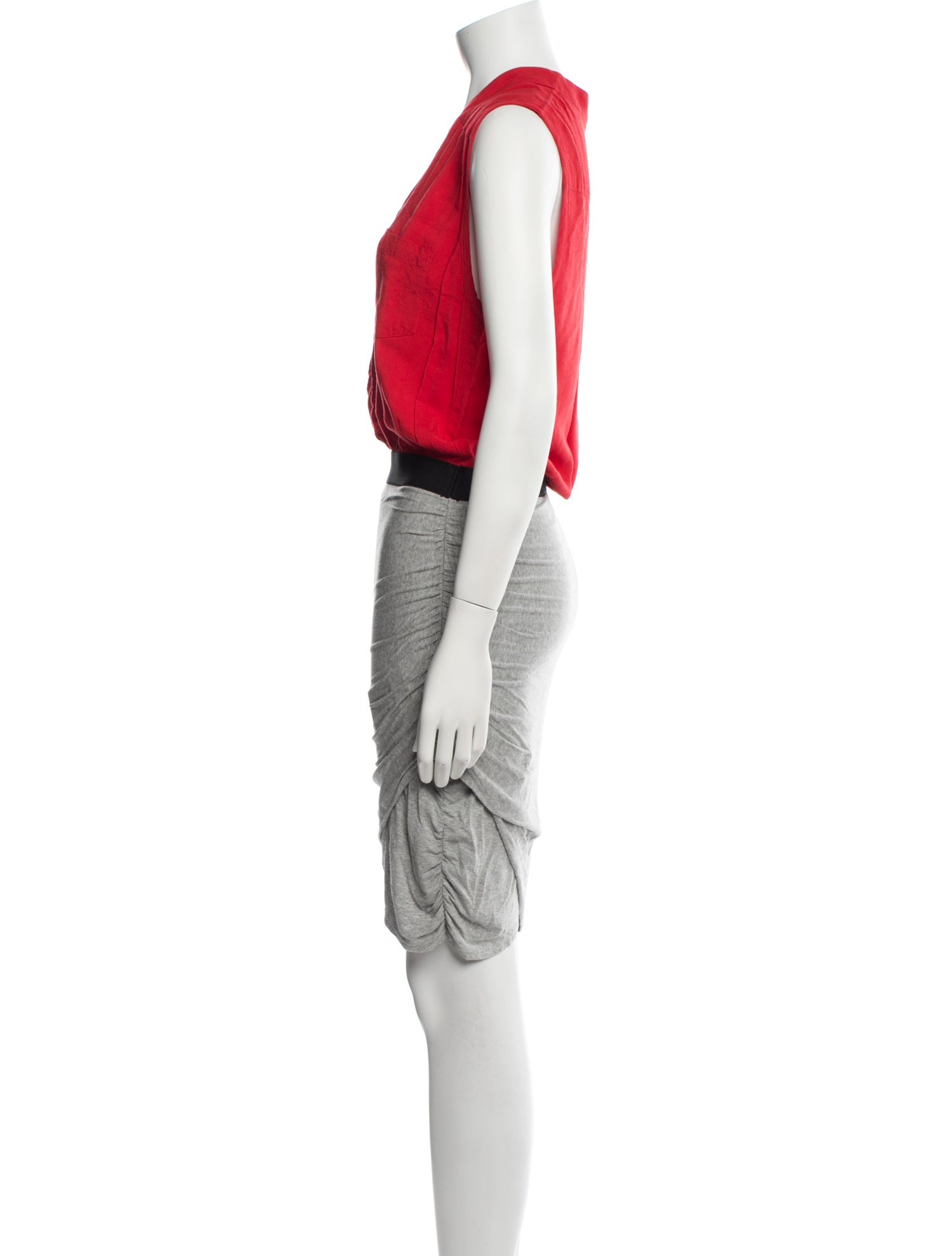 Mason V-Neck Knee-Length Dress