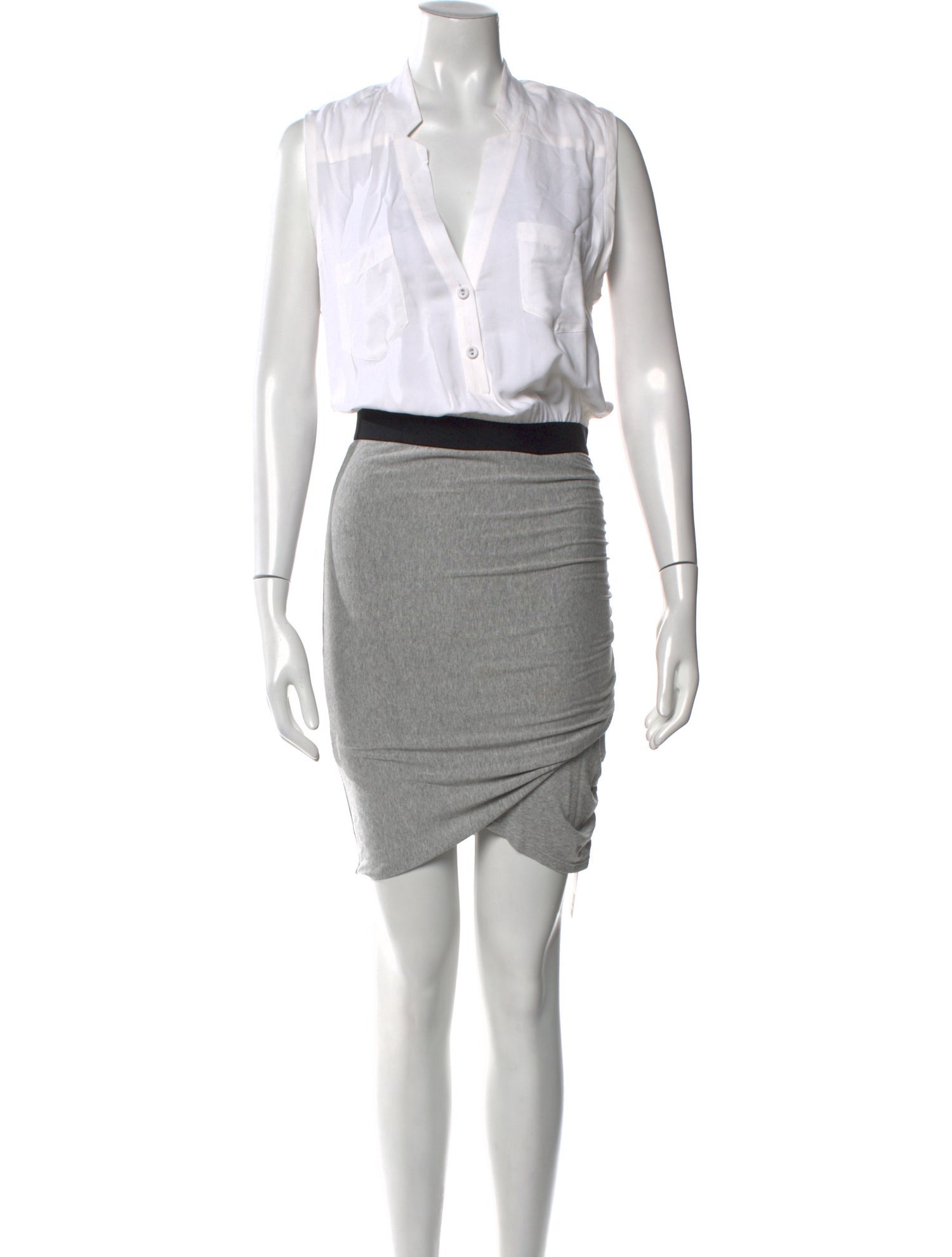 Mason V-Neck Knee-Length Dress