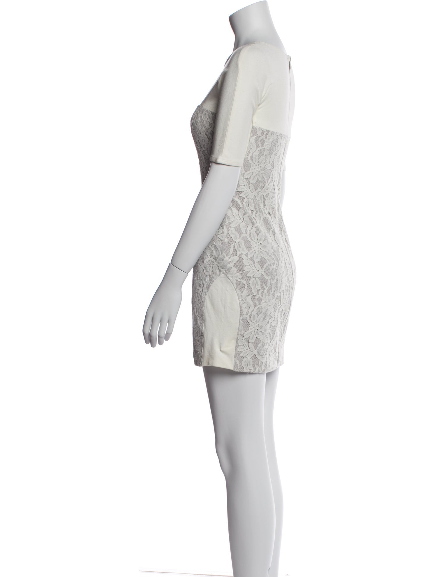 Mason Lace Pattern Mini Dress