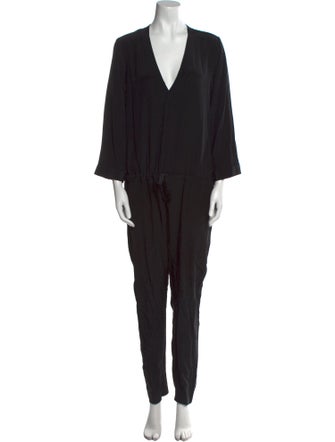 Mason Silk Plunge Neckline Jumpsuit