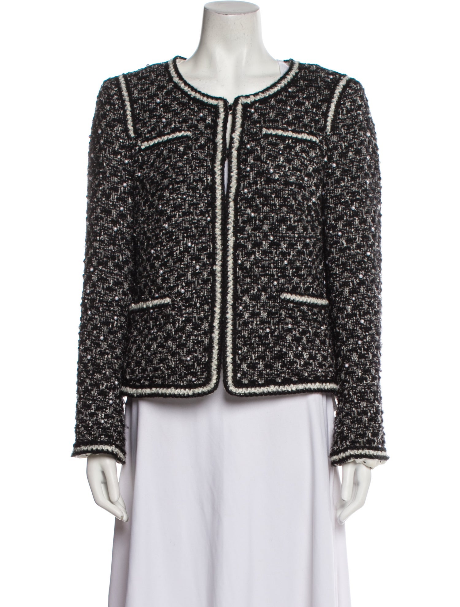 Maison Common Virgin Wool Tweed Pattern Jacket