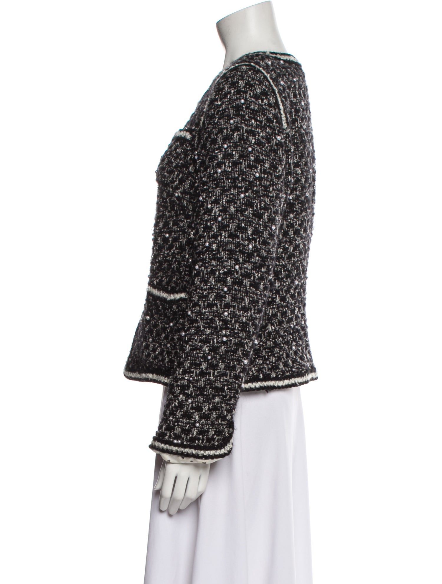 Maison Common Virgin Wool Tweed Pattern Jacket