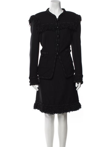 Maison Common Suits and Sets Wool Beaded Accents Skirt Set Us14, De44 | XL