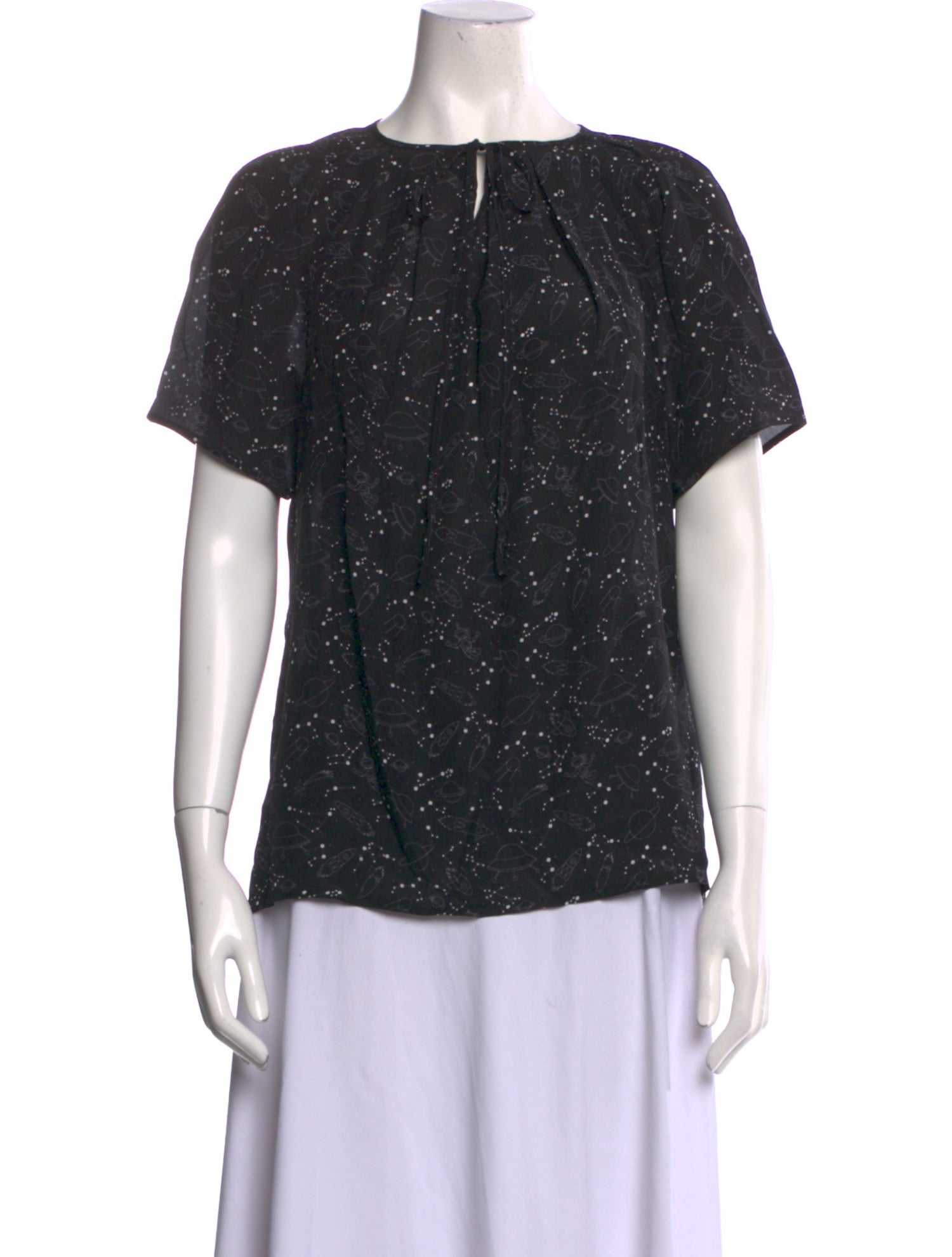 Maison Common Silk Patterned Top