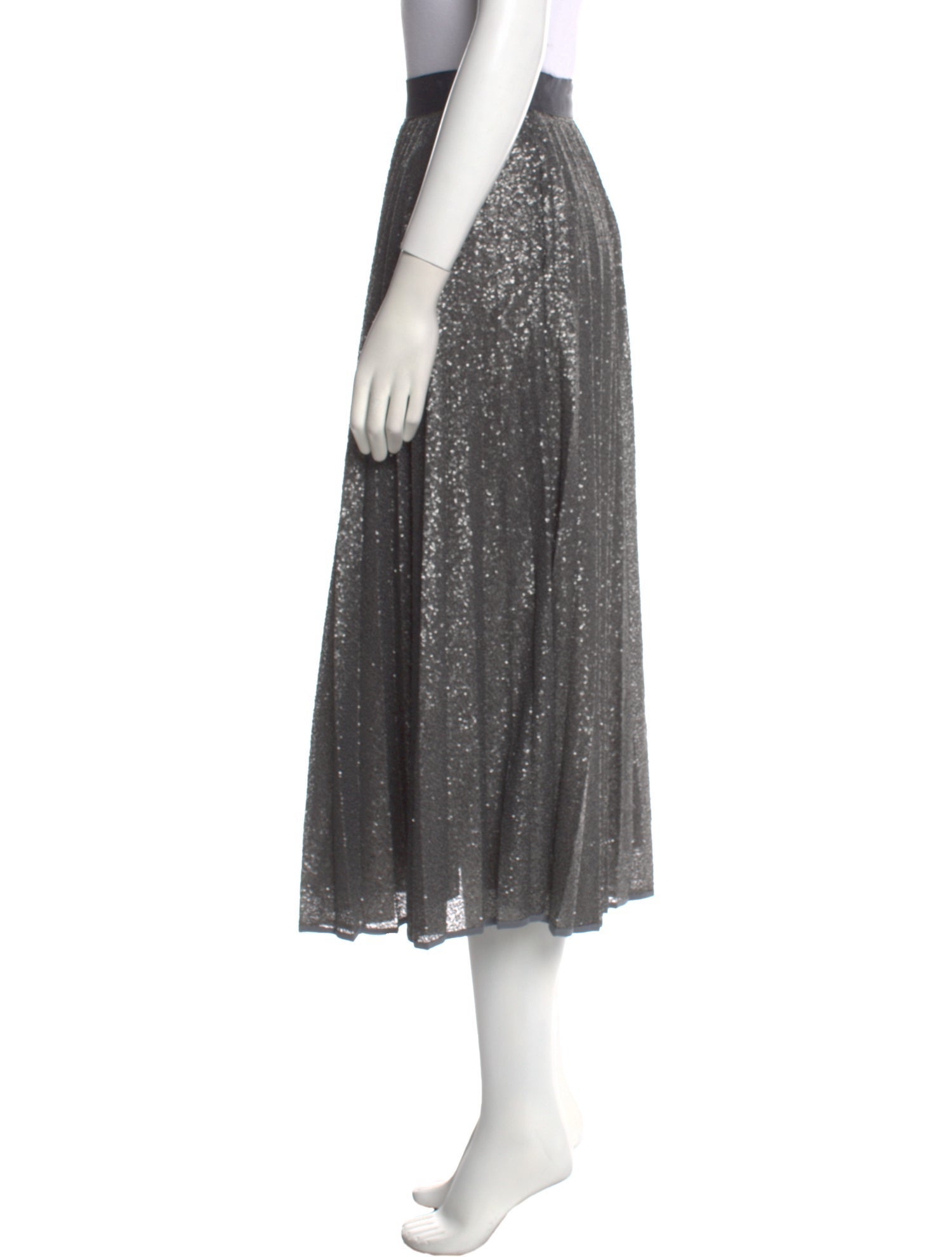 Maison Common Sequin Embellishments Midi Length Skirt