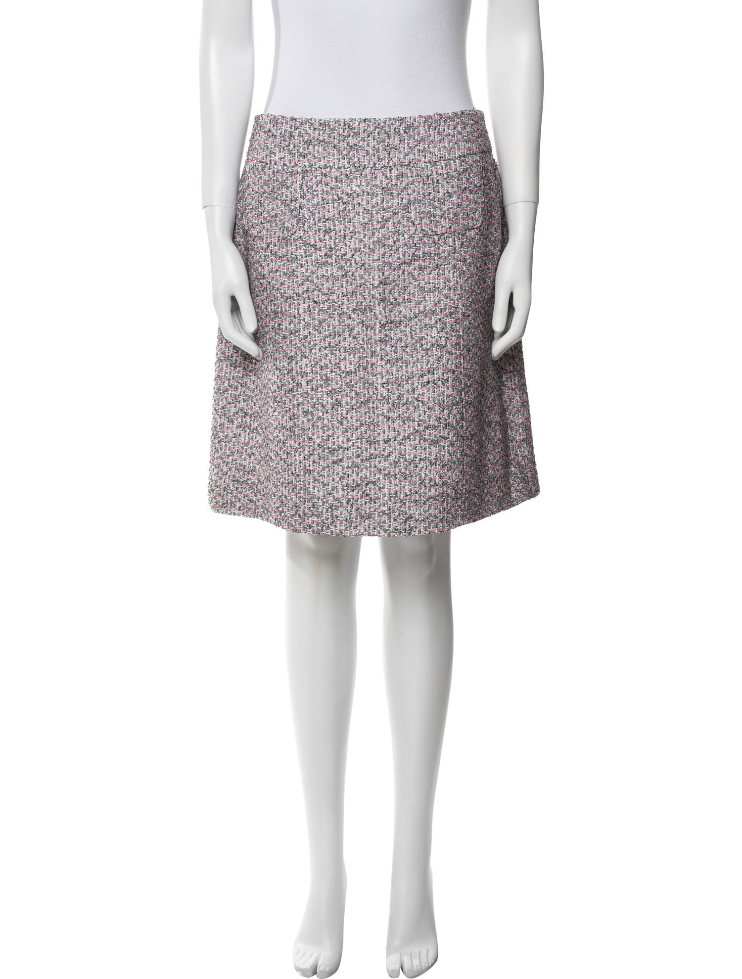 Maison Common Tweed Pattern Knee-Length Skirt